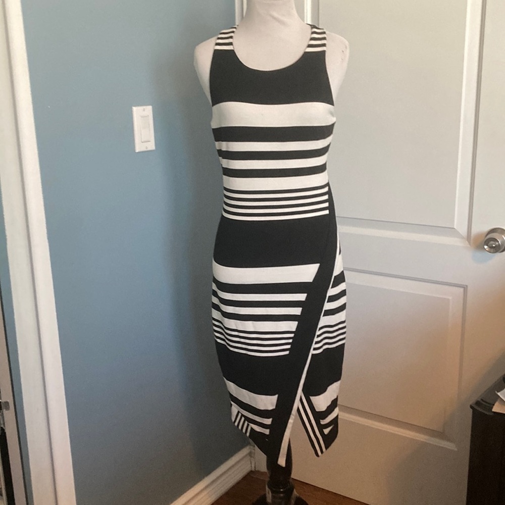 COPY - Black and white Striped dress from Bar 111